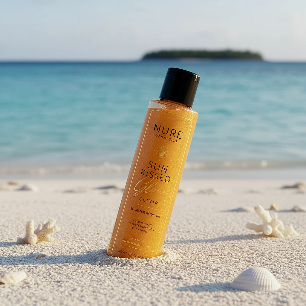 SUN KISSED Glow Elixir | Shimmer Body Oil με Χρυσή Mica (100ml)